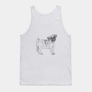 Cute Sad Pug Tank Top